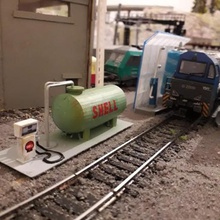 locomotive fuel station architecture modelism railway decors building pump gasoline 3d print model - Mito3D