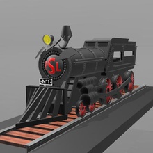 locomotive no 1- game toy toys steam retro psl art pace 3d print model - Mito3D