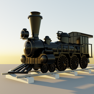 Lokomotive Zug Spielzeug Gadget Motor Kleberv Dekor Dampf Steampunk Eisenbahnen Diesel 3d print model - Mito3D