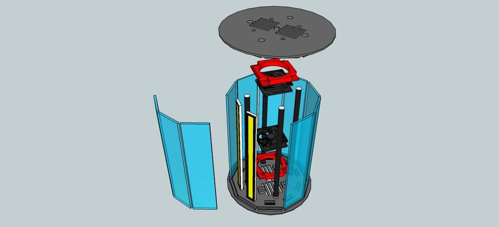 grenier 360 degré lampe DIY 3D print model - Mito3D