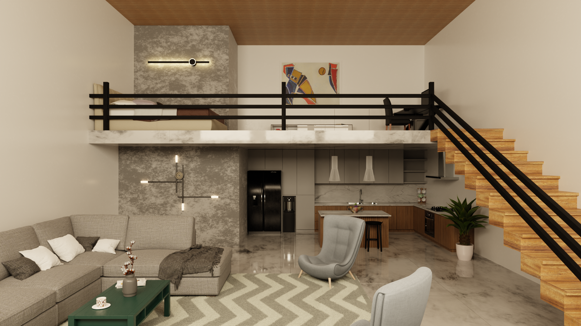 loft estilo interior Projeto 3d projeto liquidificador 3D print model - Mito3D