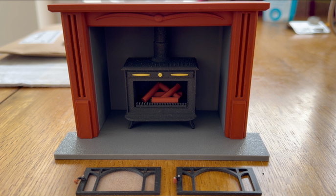 log burner & fireplace home 3d print model - Mito3D