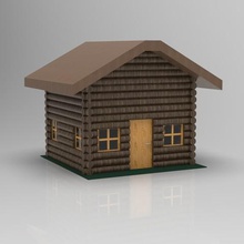 registo cabin architecture other architectural timber house mountain chalet private privatelogcabin wood building wooden 3d print model - Mito3D