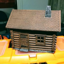 la cabaña de arquitectura casa edificio estructura madera 3d print model - Mito3D