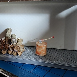 log wood chop axe forest miniature tools model 3d print model - Mito3D