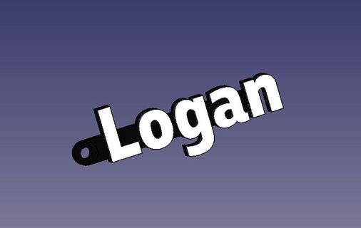 Logan anahtarlık Logan isim anahtarlık anahtarlık 3d print model - Mito3D