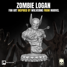 Logan zombi buste ventilateur art carcajou merveille légendes action figure mezco casque militaire bandes dessinées Hommes vengeurs homme araignée magnéto 3d print model - Mito3D