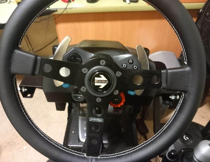 logitech g29 - steering wheel adapter threaded holes 3d print model - Mito3D