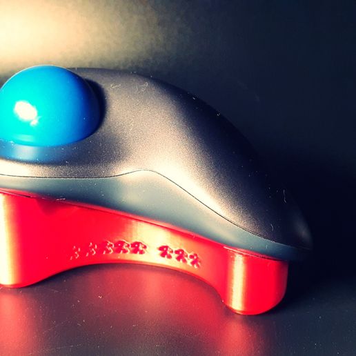 logitech m570 ergo mount gadget ergonomic trackball 3D print model - Mito3D