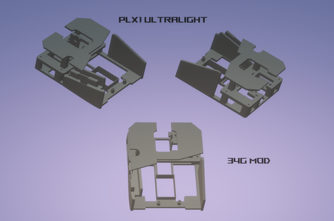Logitech pro super léger 1 2 bout doigt style mod 34g côté boutons plx1 3d print model - Mito3D