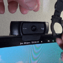 logitech webcam shade gadget logitec privacy 3d print model - Mito3D