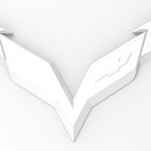 logo - corvette gadget 3d 3dmodel stl sign keychain art car 3d print model - Mito3D