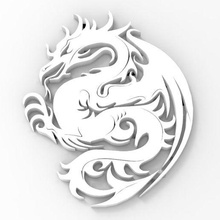 logo - dragon gadget 3d 3dmodel stl sign keychain art car 3d print model - Mito3D