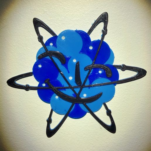 logo -nuclear power - free energy nuclear clean environment art 3D print model - Mito3D