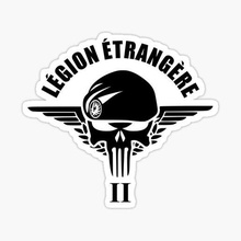 Logo 2 rep fremd Legion patrouillieren Abzeichen Armee Militär Korsika kahl Fallschirmspringer 3d print model - Mito3D