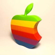 el logotipo de apple en color art señales logotipos mítico multicolor 3d print model - Mito3D