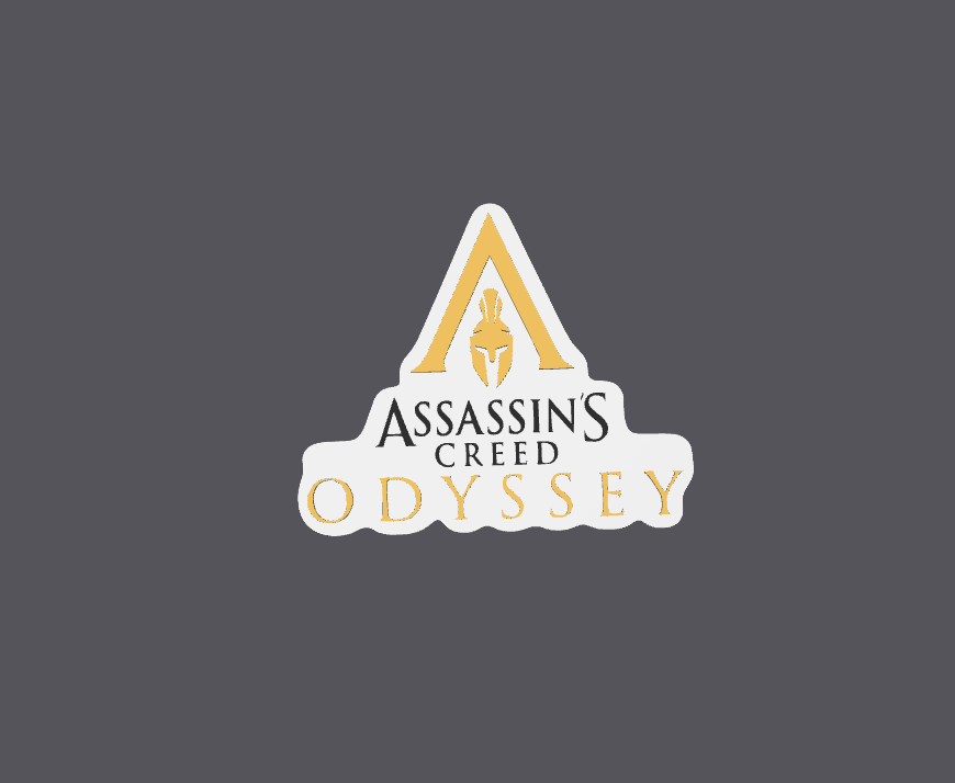 logotipo assassino credo odisséia jogos toque estação xbox 3D print model - Mito3D