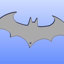 logo batman-Schlüsselanhänger Spiel batarang 3d print model - Mito3D