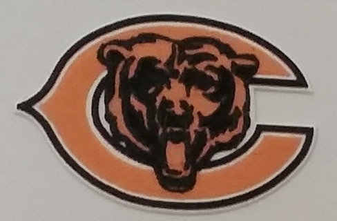 logotipo Urso c fundo ursos Chicago futebol 3d print model - Mito3D