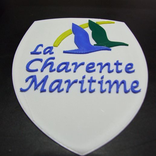 logotipo Charente marítimo gadget distintivo 3D print model - Mito3D