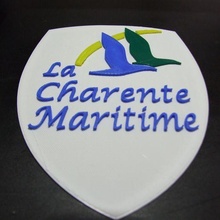 logo charente maritime gadget badge 3d print model - Mito3D