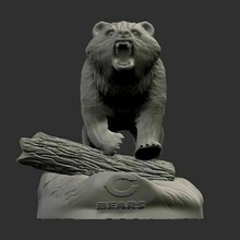 logo chicago bears - american football - statue 3d model logo chicago bears - american football statue 3d model