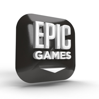 logo epic-games high quality obj social media epic games 3d company 3d print model - Mito3D