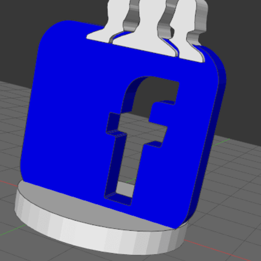 logo facebook art geek 3D print model - Mito3D