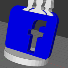 facebook logo sanat geek 3d print model - Mito3D