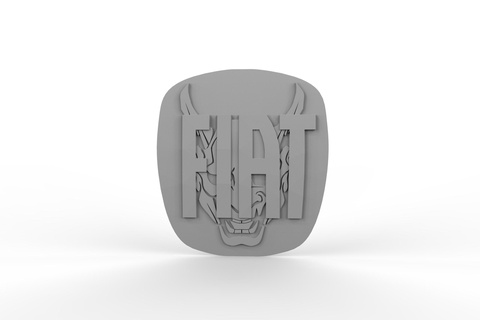 Logo Fiat con Dämon oni 3d print model - Mito3D