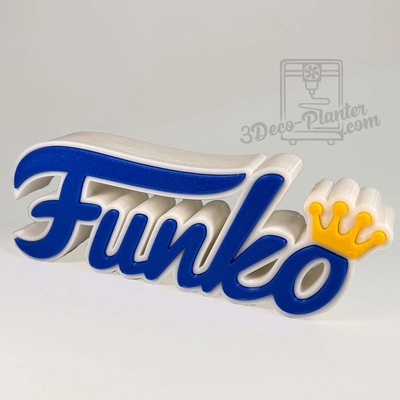 logo funko funko pop kolektör toplama raflar logotipo adorno 3d print model - Mito3D