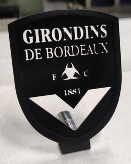 logo girondins Bordeaux football clé bague clés décoration sport Supporter 3d print model - Mito3D