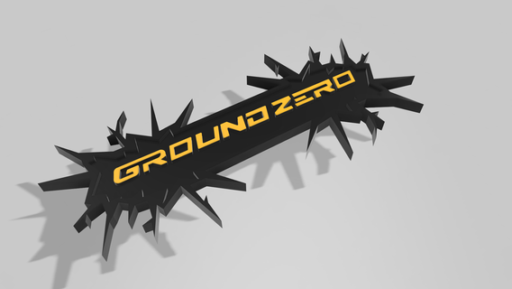 logo ground zero 3d Gadget #groundzero #audio #music #logo 3d print model - Mito3D