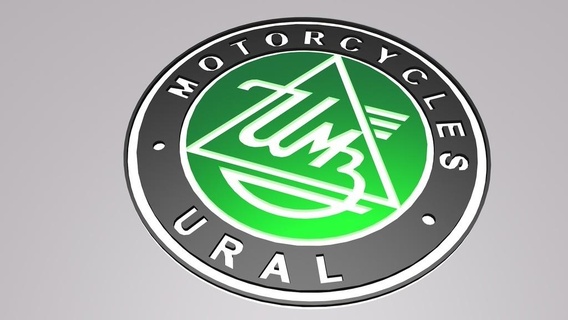 logo obligatoire moto usine imz ural 2d art 3d print model - Mito3D