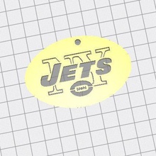 logo key jets nfl various porte cle foot us pats 3d print model - Mito3D
