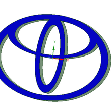 logo porte-clés divers clé anneau toyota 3d print model - Mito3D