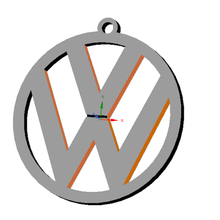 logo porte-clés divers clé anneau vw 3d print model - Mito3D