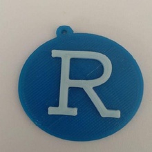 logo keyring key ring r 3d print model - Mito3D