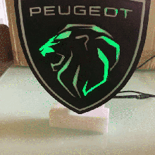 logotipo luminária Peugeot 2021 lito leão conduziu 3d print model - Mito3D
