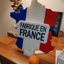 logotipo de hecho francia hizo varios fabricado la tarjeta panel 3d print model - Mito3D