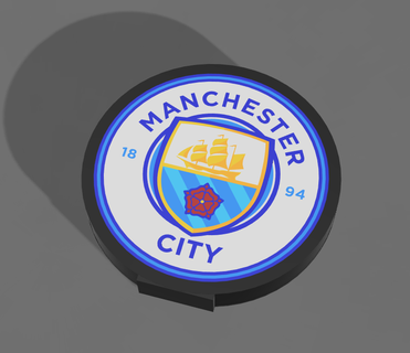 logo ville football Football clubs Manchester City ligue 3d print model - Mito3D