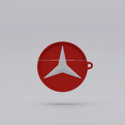 logo mercedes airpod'lar 3 durum kılıf gadget elma kulaklık airpod 3d print model - Mito3D