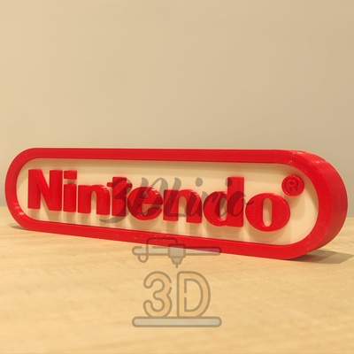 logo nintendo değiştirmek logotipo 3d print model - Mito3D