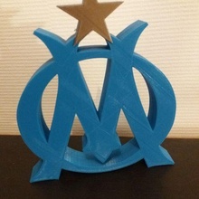 Logo om Fußball Marseille Fächerfuß Zahlung Vati Star 3d print model - Mito3D