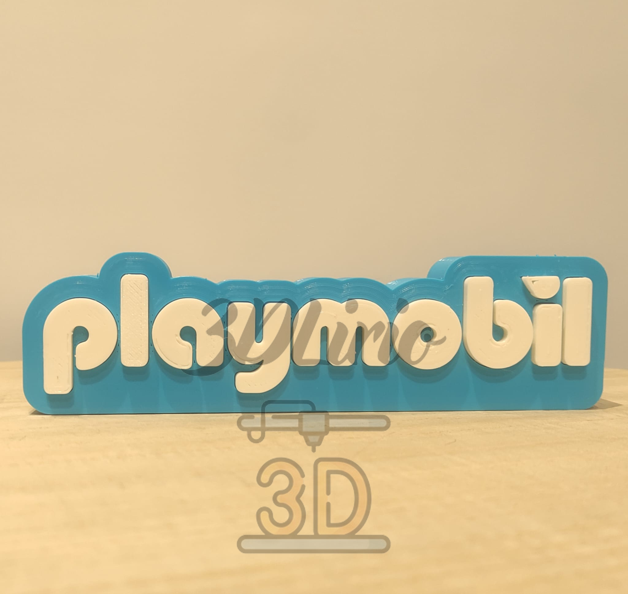 logo playmobil juguetes decoraci n colecci logotipo 3D print model - Mito3D