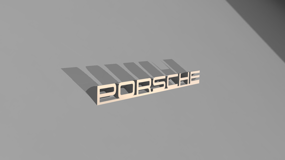 logotipo Porsche decoração circuito automotivo arte Porsche deco 3d print model - Mito3D