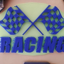 logo racing simulator simulation race 3d print model - Mito3D