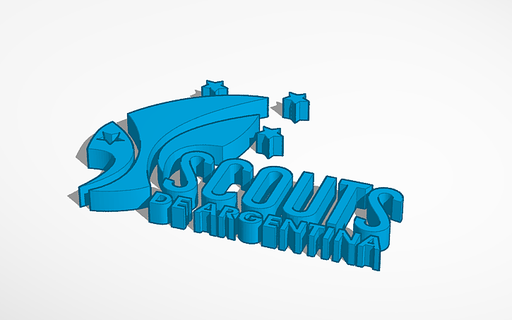 logo scout letters argentina 3d print model - Mito3D