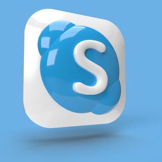 logo skype haute qualité obj médias sociaux 3d compagnie 3d print model - Mito3D