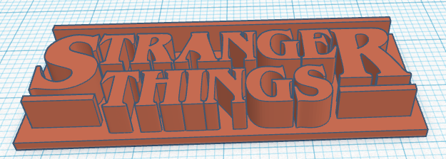 logo stanger thing Game stranger 3d print model - Mito3D